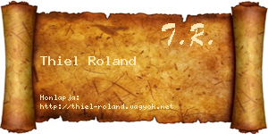 Thiel Roland névjegykártya